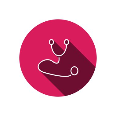 Stetoskop basit web simgesi 