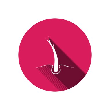 Hasarlı saçın web simgesi, basit vektör çizim