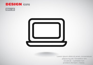 Basit dizüstü web simgesi 