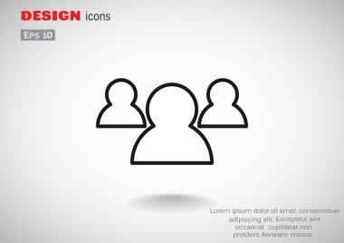 Grup insanlar basit web simgesi
