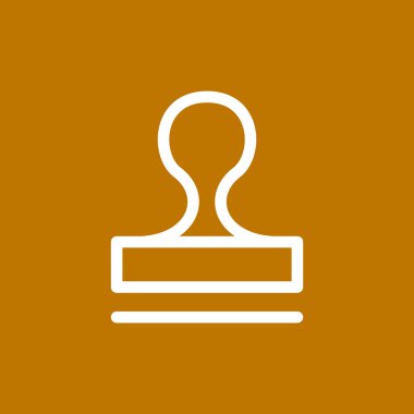 Mühür stamper kavramı simgesi 