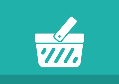 Alışveriş sepeti basit web simgesi 