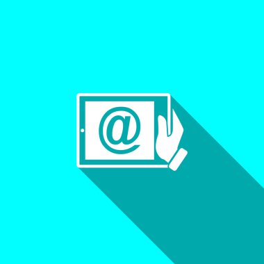 Dijital tablet basit web simgesi 