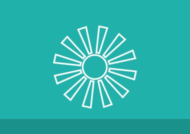 Güneş ışınları basit simgesiyle 