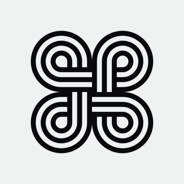 Eğrisi simetrik şekiller desen