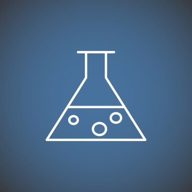 Kimyasal şişesi basit web simgesi 