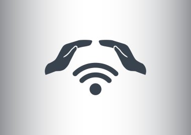 Radyo dalgaları ile el simgesi 