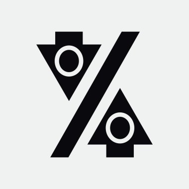 Yüzde işareti ile okları 