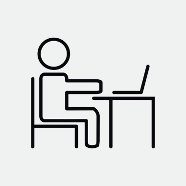 Adam masada dizüstü bilgisayar kutsal kişilerin resmi ile 