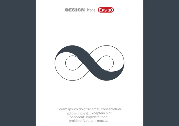 Infinity symboolpictogram web — Stockvector