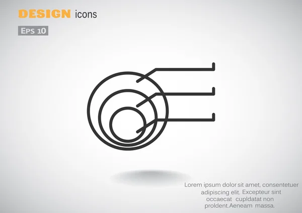Icône web infographique arrondie, illustration vectorielle de contour — Image vectorielle