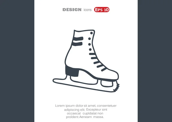 Скейт взуття веб значок — стоковий вектор