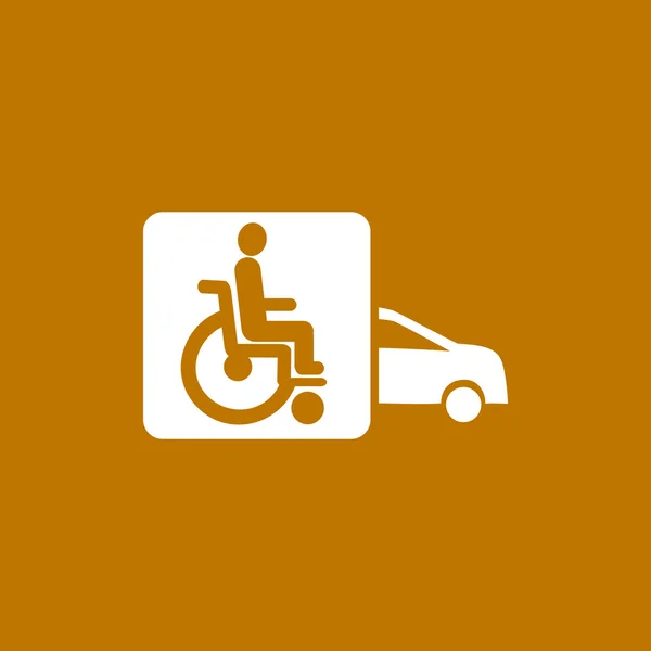 Handicap in auto-pictogram — Stockvector