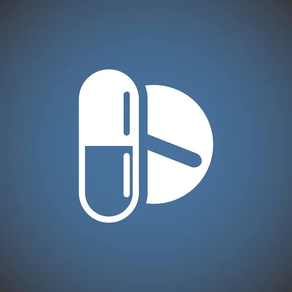 Medische pillen web pictogram — Stockvector
