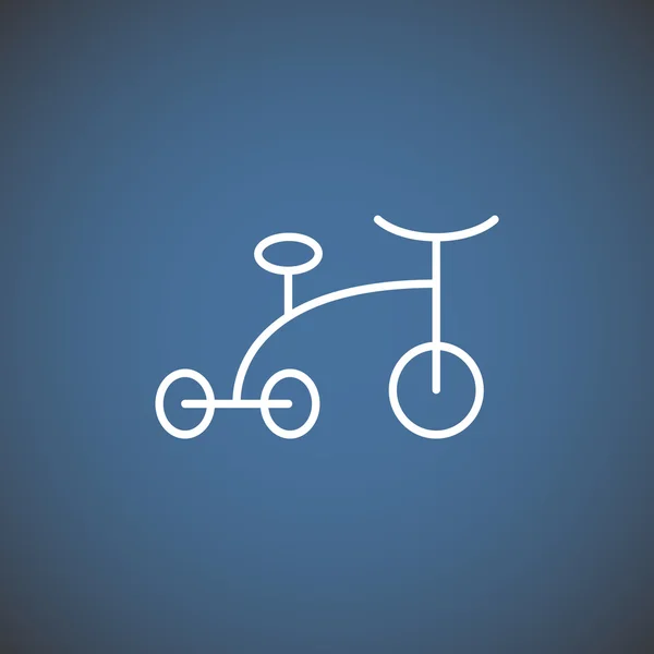 아기 세 발 자전거 간단한 아이콘 — 스톡 벡터