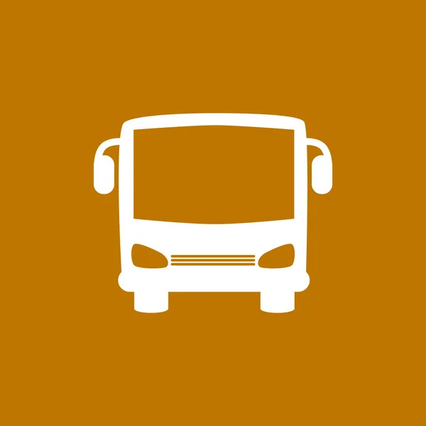 Eenvoudige bus front web pictogram — Stockvector