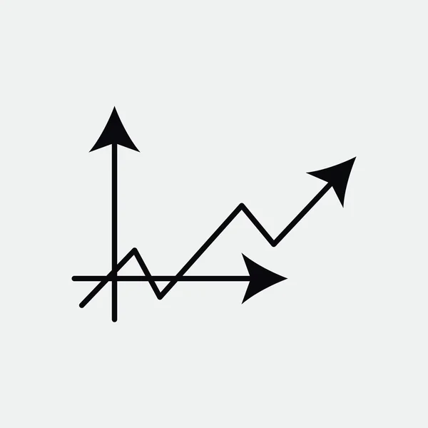 Висхідний граф проста веб-іконка — стоковий вектор