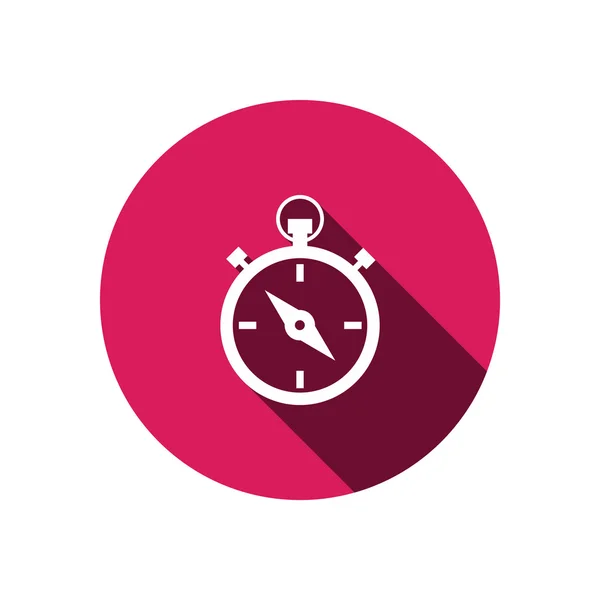 Eenvoudige stopwatch web pictogram — Stockvector