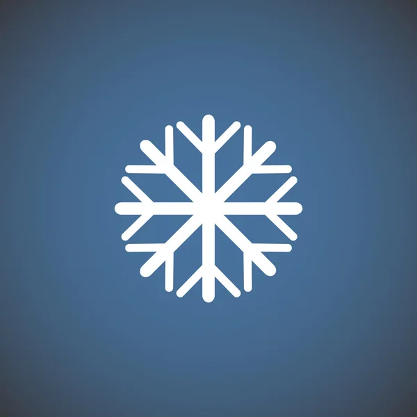 Sneeuwvlok eenvoudige web pictogram — Stockvector