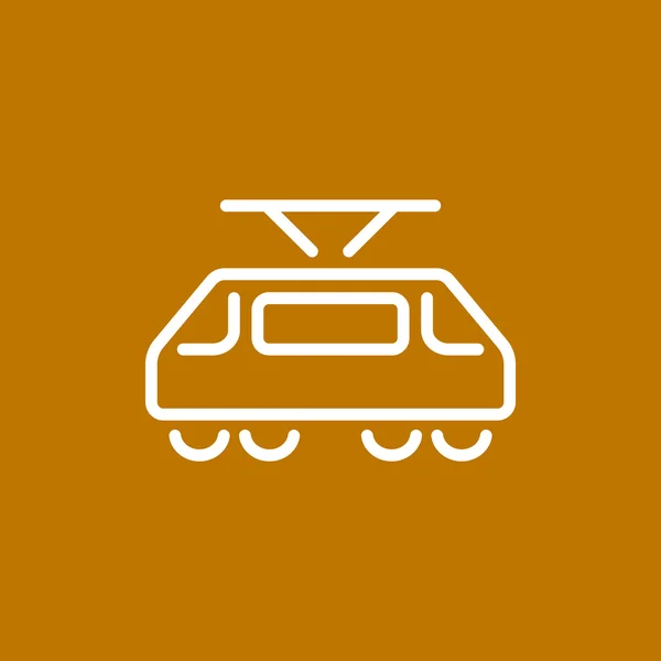 Eenvoudige tram web pictogram — Stockvector