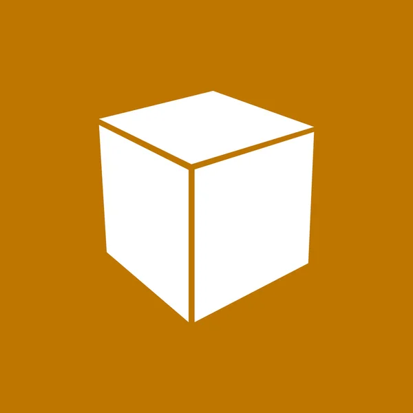 Ícone web cubo simples — Vetor de Stock