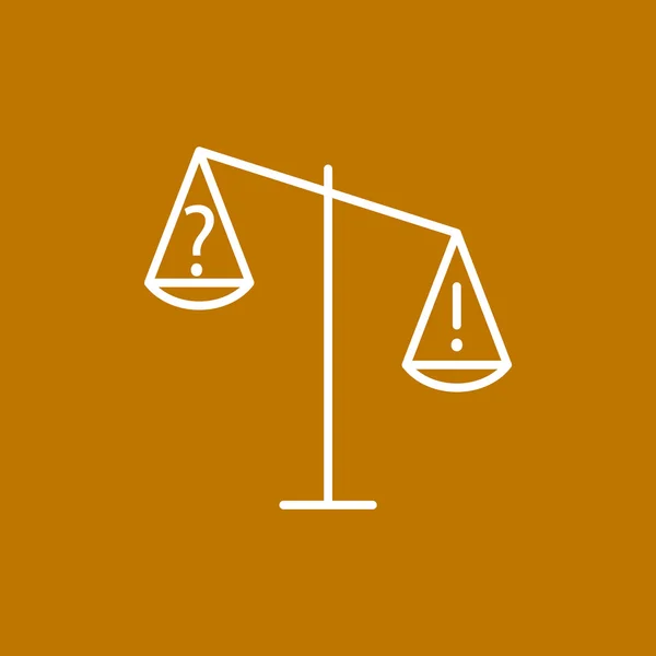 Schalen van Justitie eenvoudige web pictogram — Stockvector