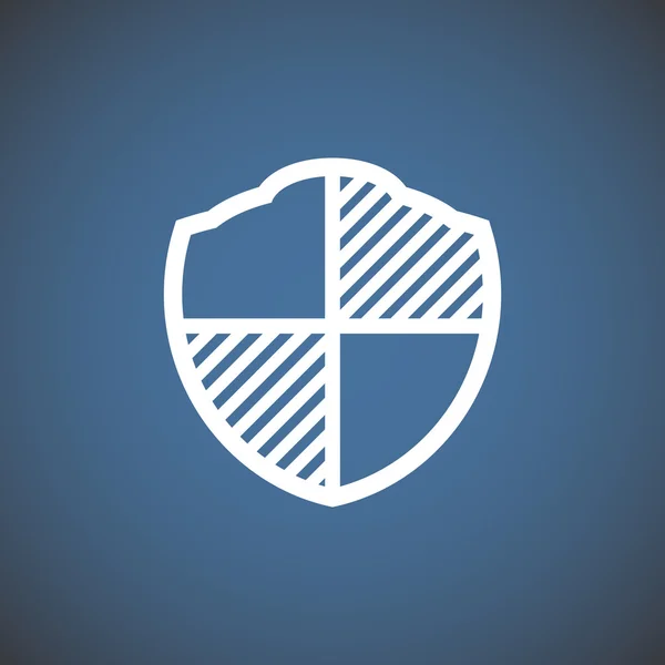 Simple shield web icon — Stock Vector