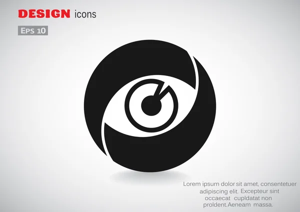 Oogpictogram web lens — Stockvector