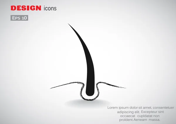 Icône web cheveux endommagés — Image vectorielle