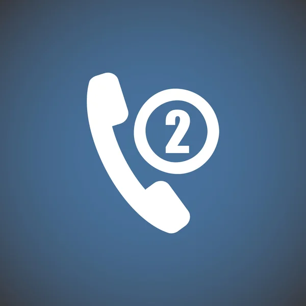 Τηλέφωνο σωλήνα με δύο λείπουν κλήσεις — Διανυσματικό Αρχείο