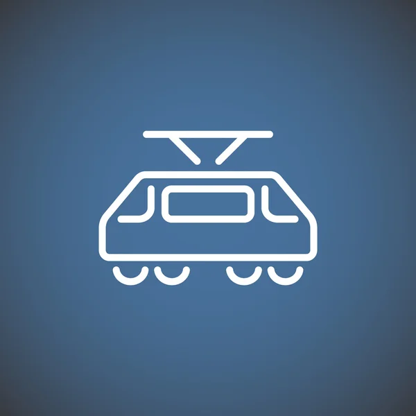 Eenvoudige tram web pictogram — Stockvector