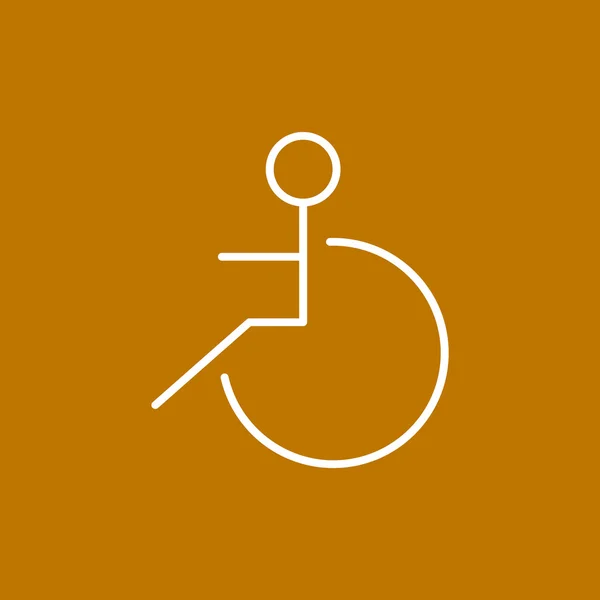 Desativado na cadeira de rodas ícone simples — Vetor de Stock
