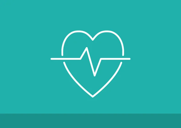 Símbolo de cardiología icono simple — Vector de stock