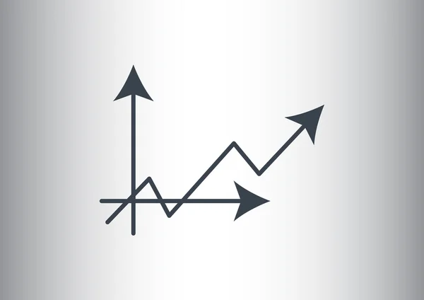 Висхідний граф проста веб-іконка — стоковий вектор
