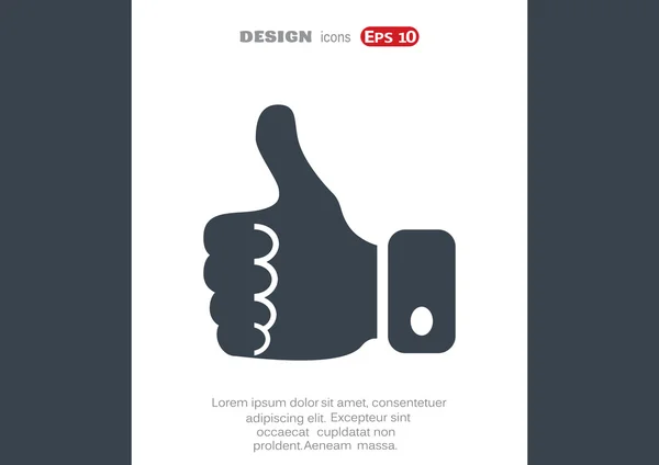 Pulgar encima del icono web — Archivo Imágenes Vectoriales