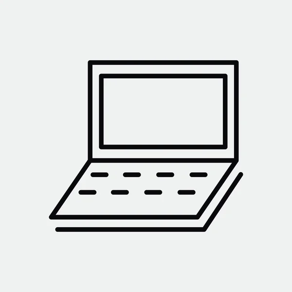 Simple icono web portátil — Vector de stock