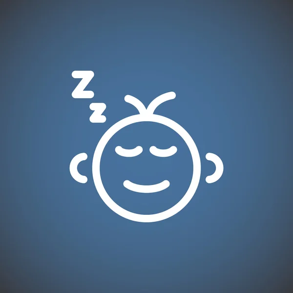 Baby sleeping silhouette — Stock Vector