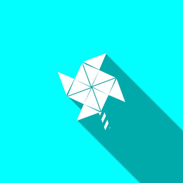 Moulin à vent hélice jouet icône web — Image vectorielle