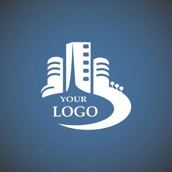 Şehir binaları logosu — Stok Vektör