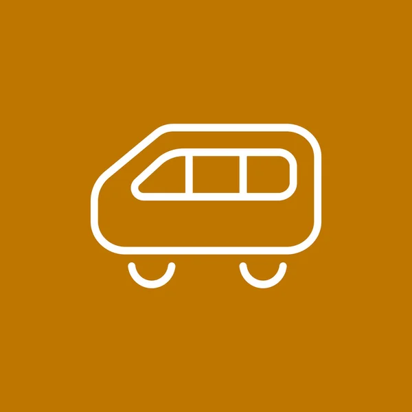 Autobus prosty tkanina ikona — Wektor stockowy
