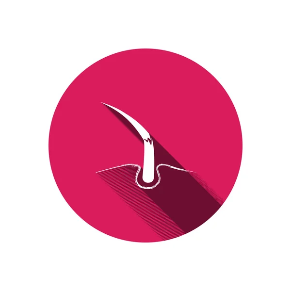 Skadat hår Spindelväv ikonen, enkla vektor illustration — Stock vektor