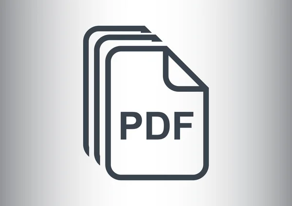 Arquivos PDF ícone web simples — Vetor de Stock