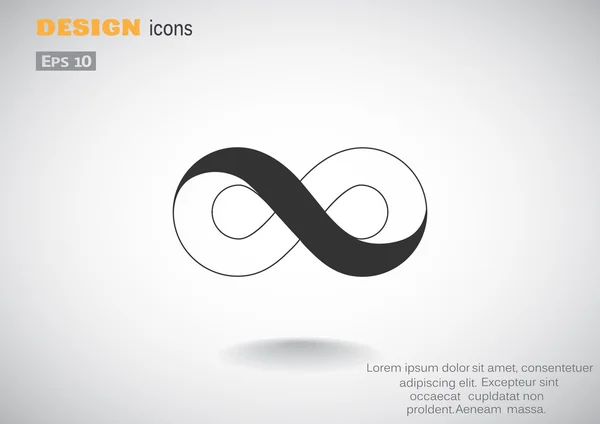 Symbole d'infini icône web — Image vectorielle