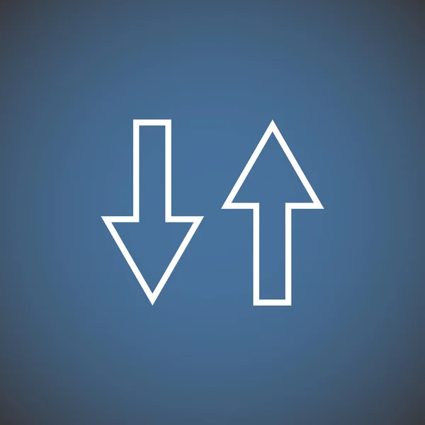 Dos flechas icono — Vector de stock