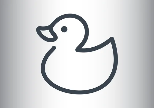 Toy duckling bosquejo icono web — Archivo Imágenes Vectoriales