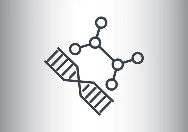 Dna 遺伝学 web アイコン — ストックベクタ