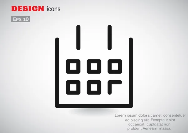 Blad van eenvoudige web kalenderpictogram — Stockvector