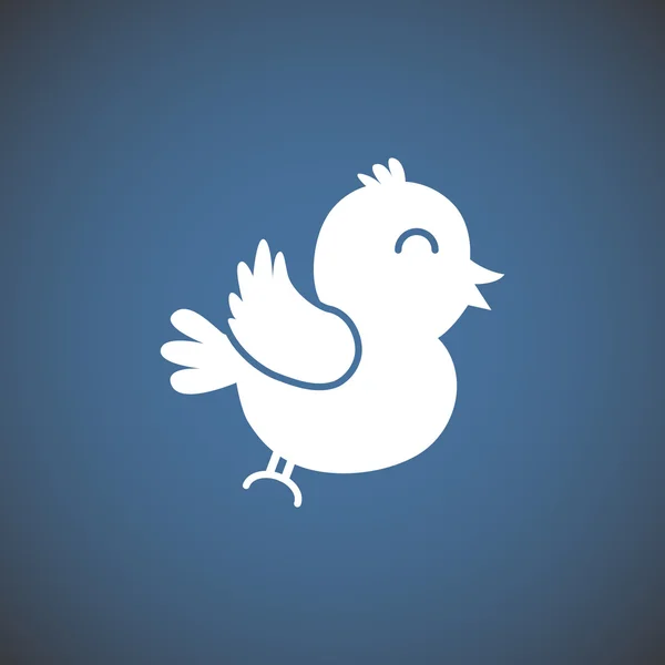 Поющая птица простая икона — стоковый вектор
