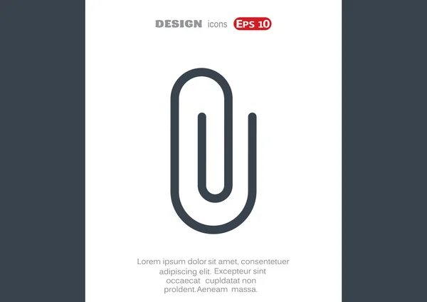 Clip de papel simple icono web — Archivo Imágenes Vectoriales