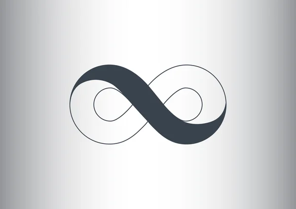Веб- значок символу нескінченності — стоковий вектор
